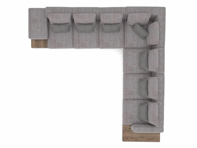 JVmoebel Ecksofa Grau Sofa L-Form Designer Textil Möbel Polstersofa Wohnzim günstig online kaufen