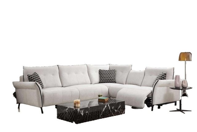 JVmoebel Ecksofa Ecksofa Wohnzimmer Sofa Couch Polster Textil Möbel Modern günstig online kaufen