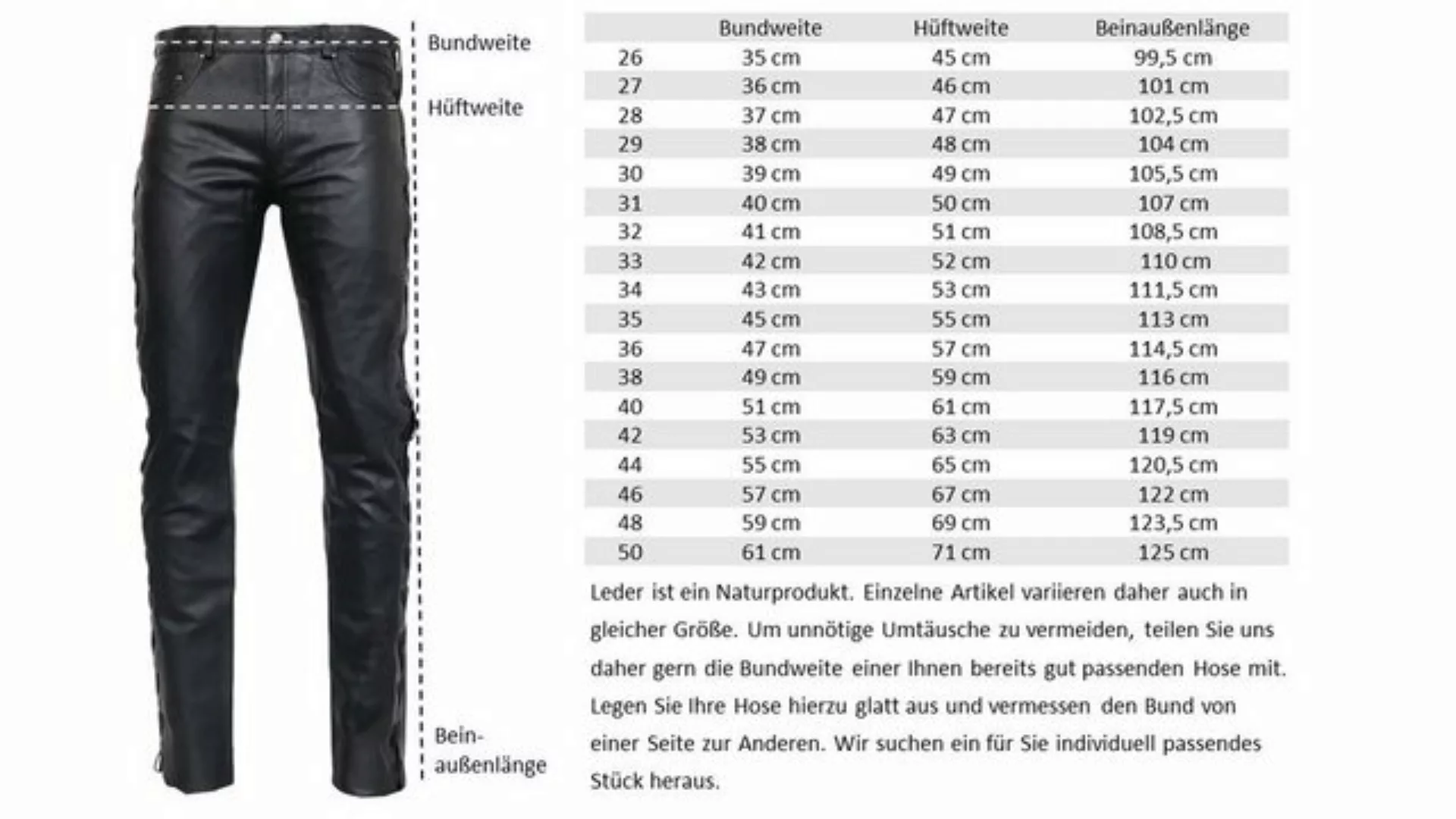 RICANO Lederhose Cow Waxy (geschnürt) Hochwertiges Büffelleder günstig online kaufen