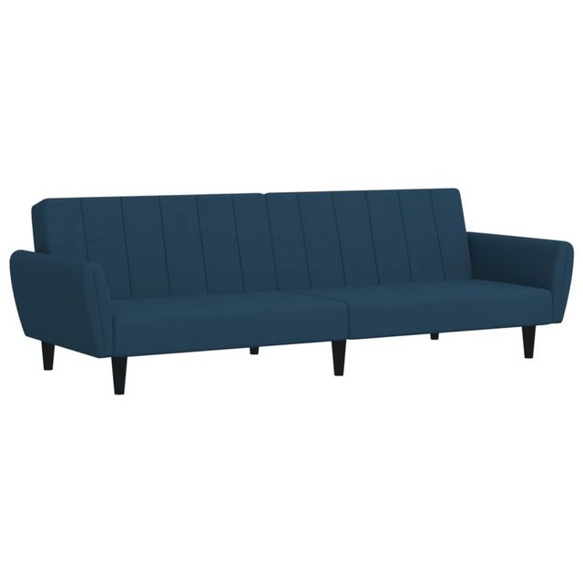 vidaXL Schlafsofa, Sofa 2-Sitzer Blau Samt günstig online kaufen