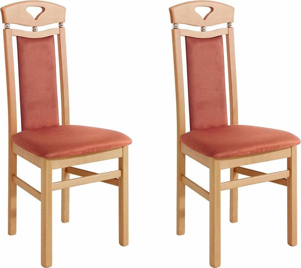Home affaire Esszimmerstuhl "Berta Küchenstuhl", (Set), 2 St., Microfaser, günstig online kaufen