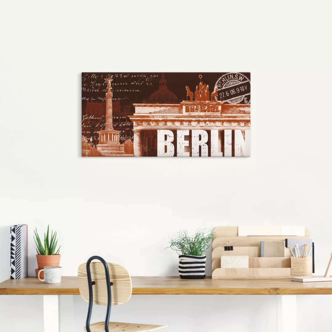 Artland Leinwandbild "Berlin Collage", Berlin, (1 St.), auf Keilrahmen gesp günstig online kaufen