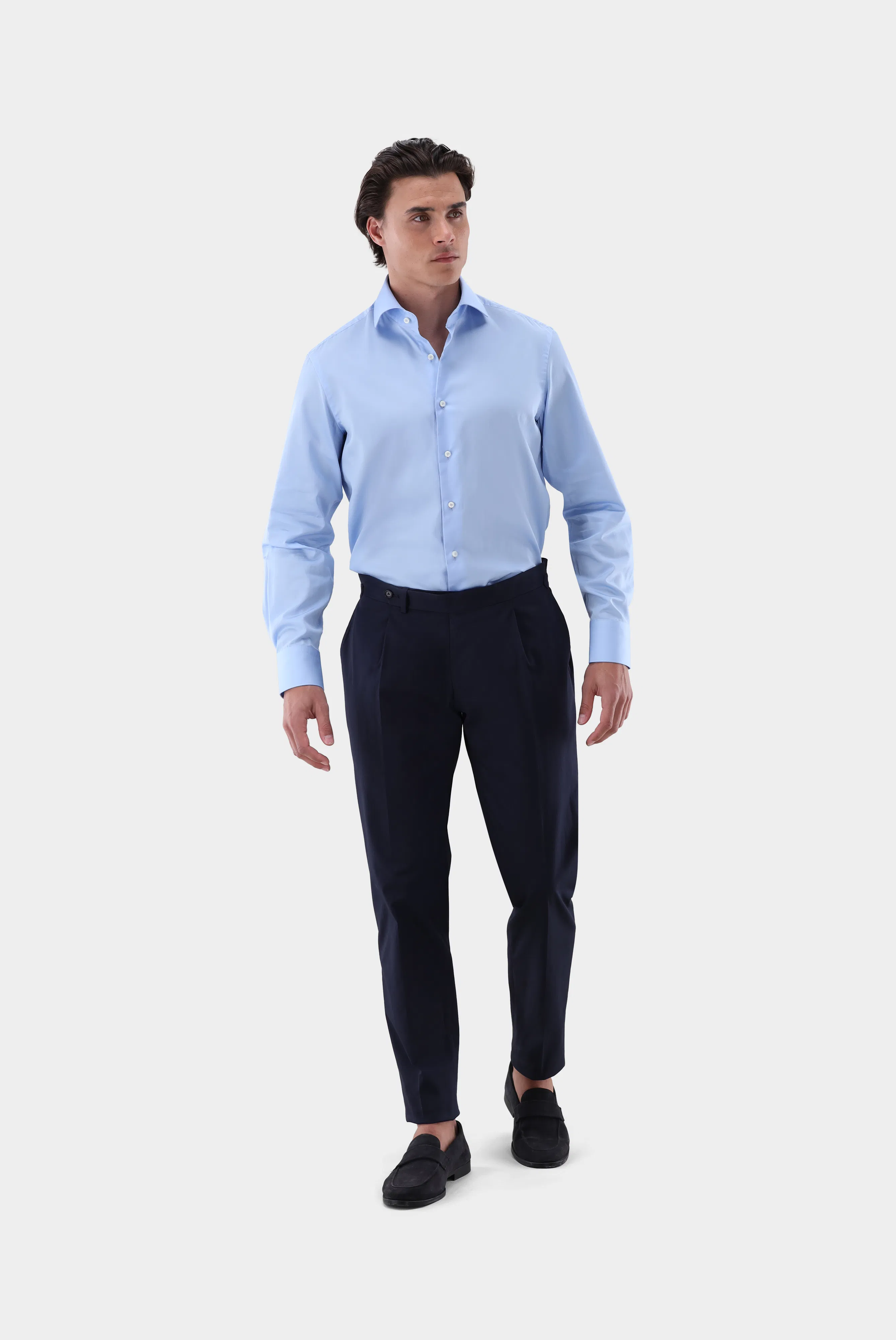 Businesshemd aus Baumwoll-Dobby Tailor Fit günstig online kaufen