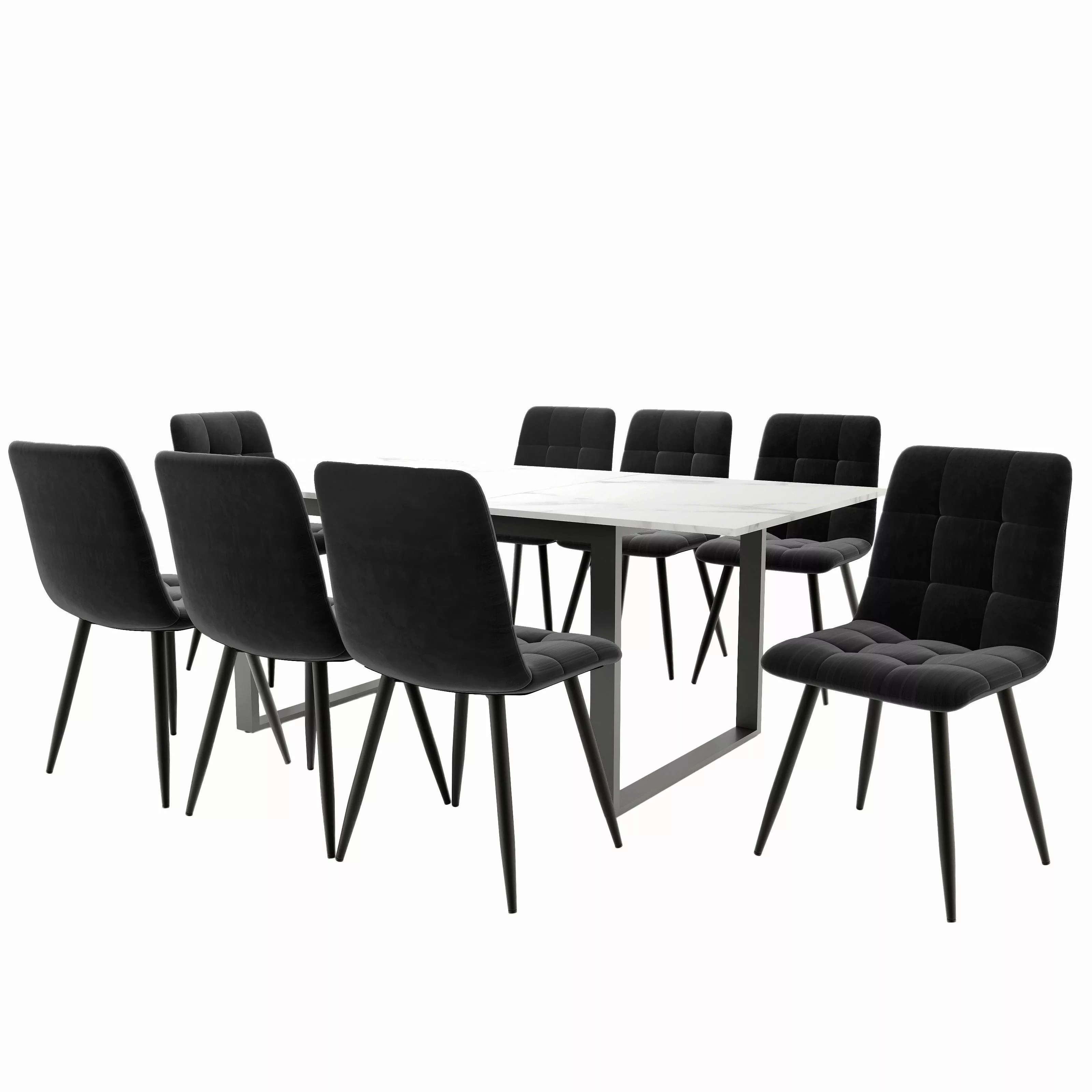 OKWISH Esstisch Essgruppe,Esstisch mit Stühlen Set, günstig online kaufen