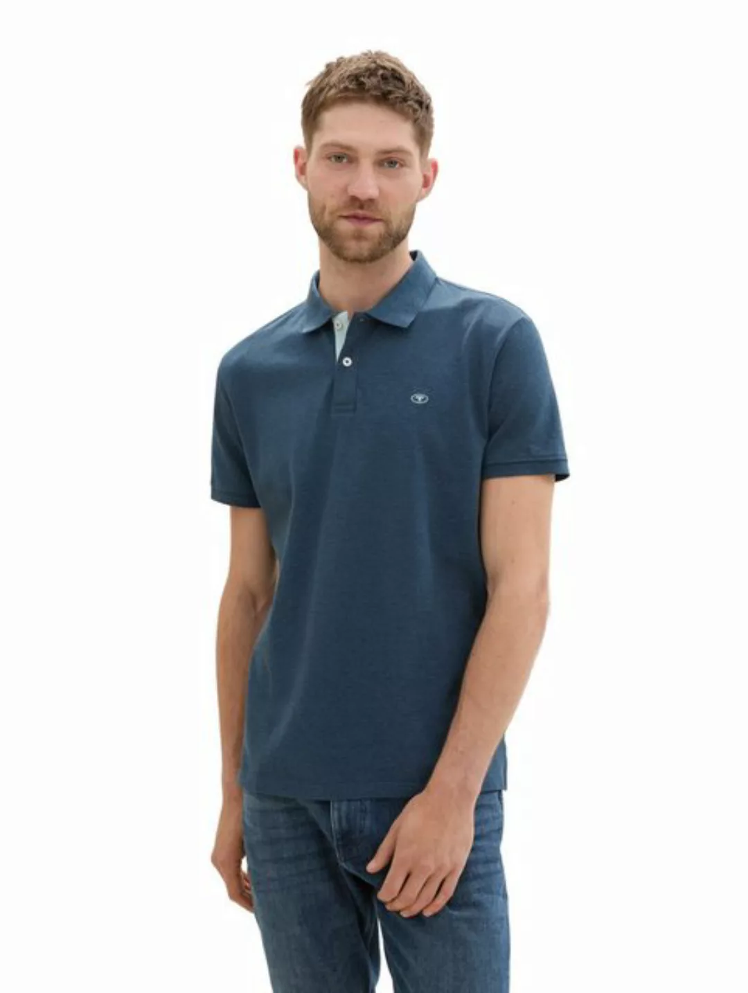 TOM TAILOR Poloshirt mit Knopfleiste und Logo günstig online kaufen