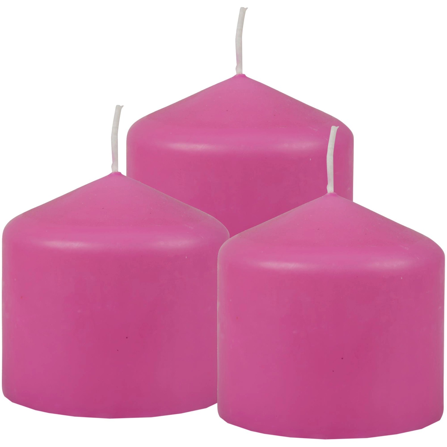 HS Candle Stumpenkerzen Ø8cm 3er Pack Rose Ro günstig online kaufen