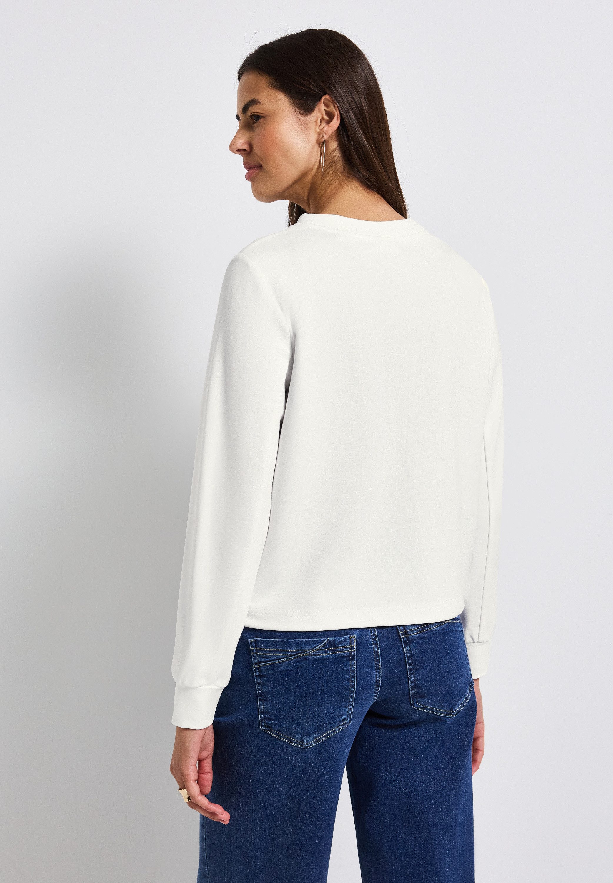 STREET ONE Sweatjacke, aus softem Materialmix günstig online kaufen