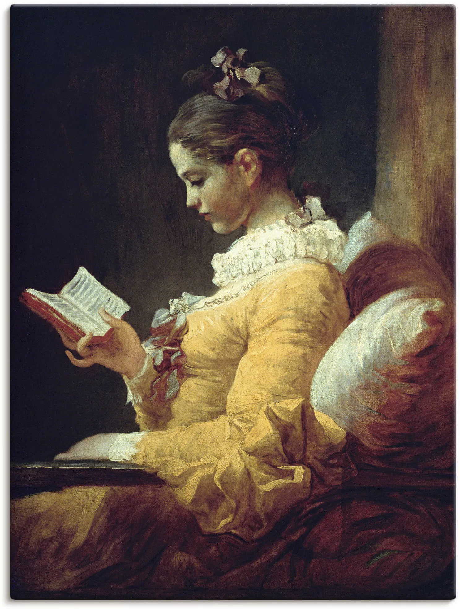 Artland Wandbild "Lesendes Mädchen. Um 1776", Frau, (1 St.) günstig online kaufen