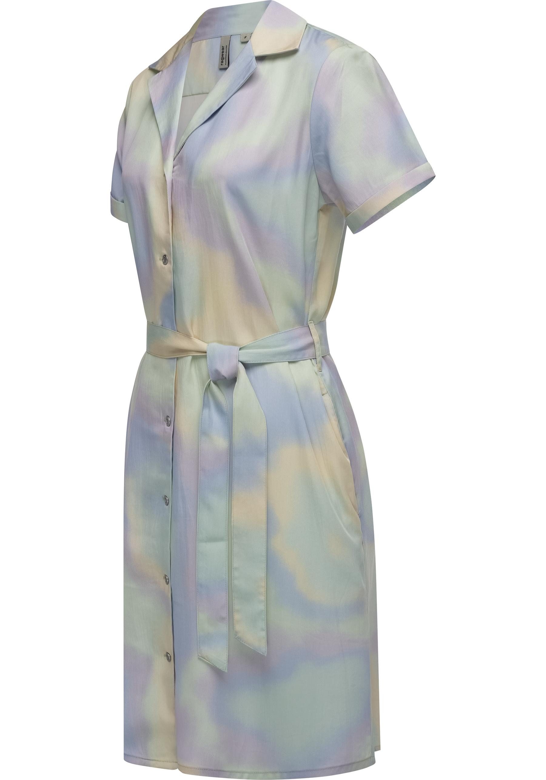 Ragwear Sommerkleid "Sawira", Gemustertes Midikleid mit Knopfleiste günstig online kaufen