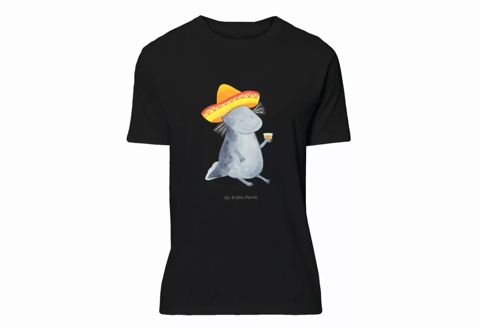 Mr. & Mrs. Panda T-Shirt Axolotl Tequila - Schwarz - Geschenk, Schwanzlurch günstig online kaufen