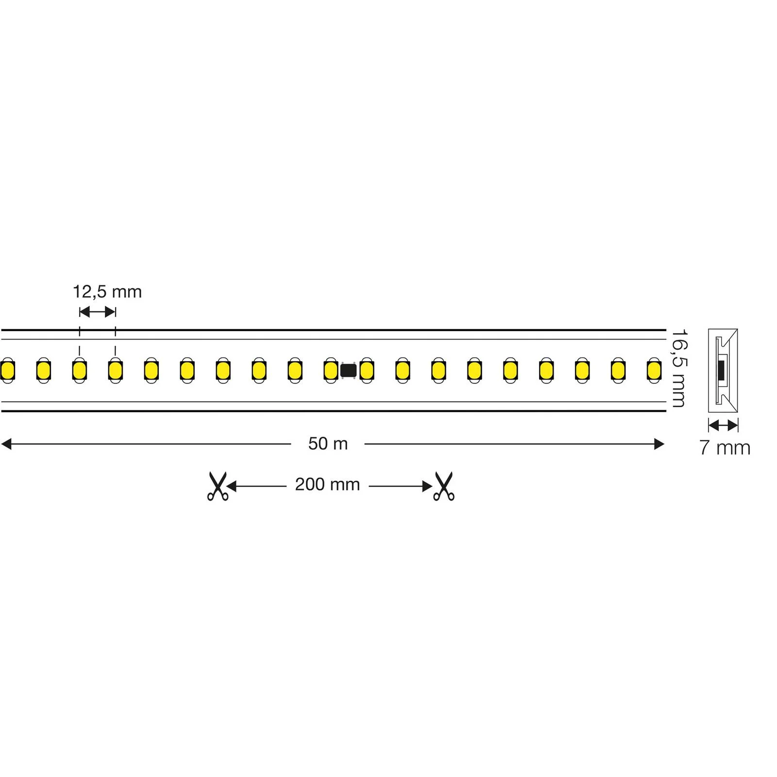 SLC LED-Strip 230V Komplett-Set IP65 5m, 4.000K günstig online kaufen