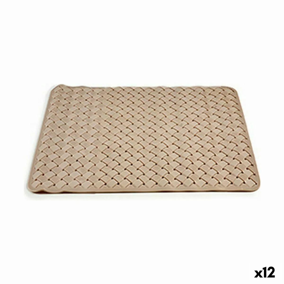 Badematte Flechten Beige Pvc (0,03 X 50 X 50 Cm) (12 Stück) günstig online kaufen