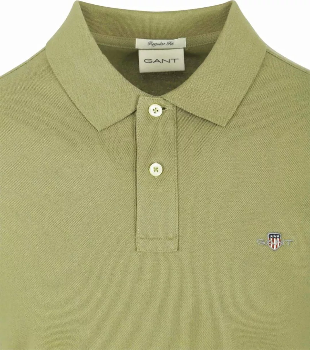 Gant Shield Piqué Poloshirt Hellgrün - Größe 3XL günstig online kaufen