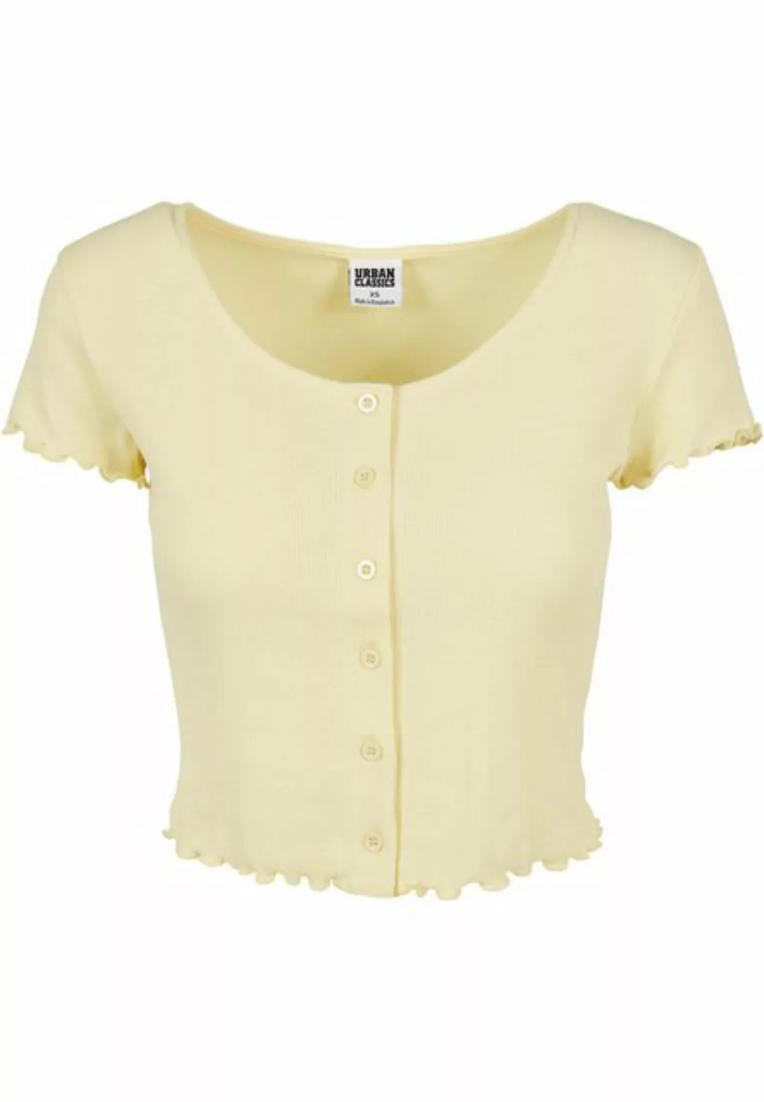 URBAN CLASSICS Kurzarmshirt Urban Classics Damen Ladies Cropped Button Up R günstig online kaufen