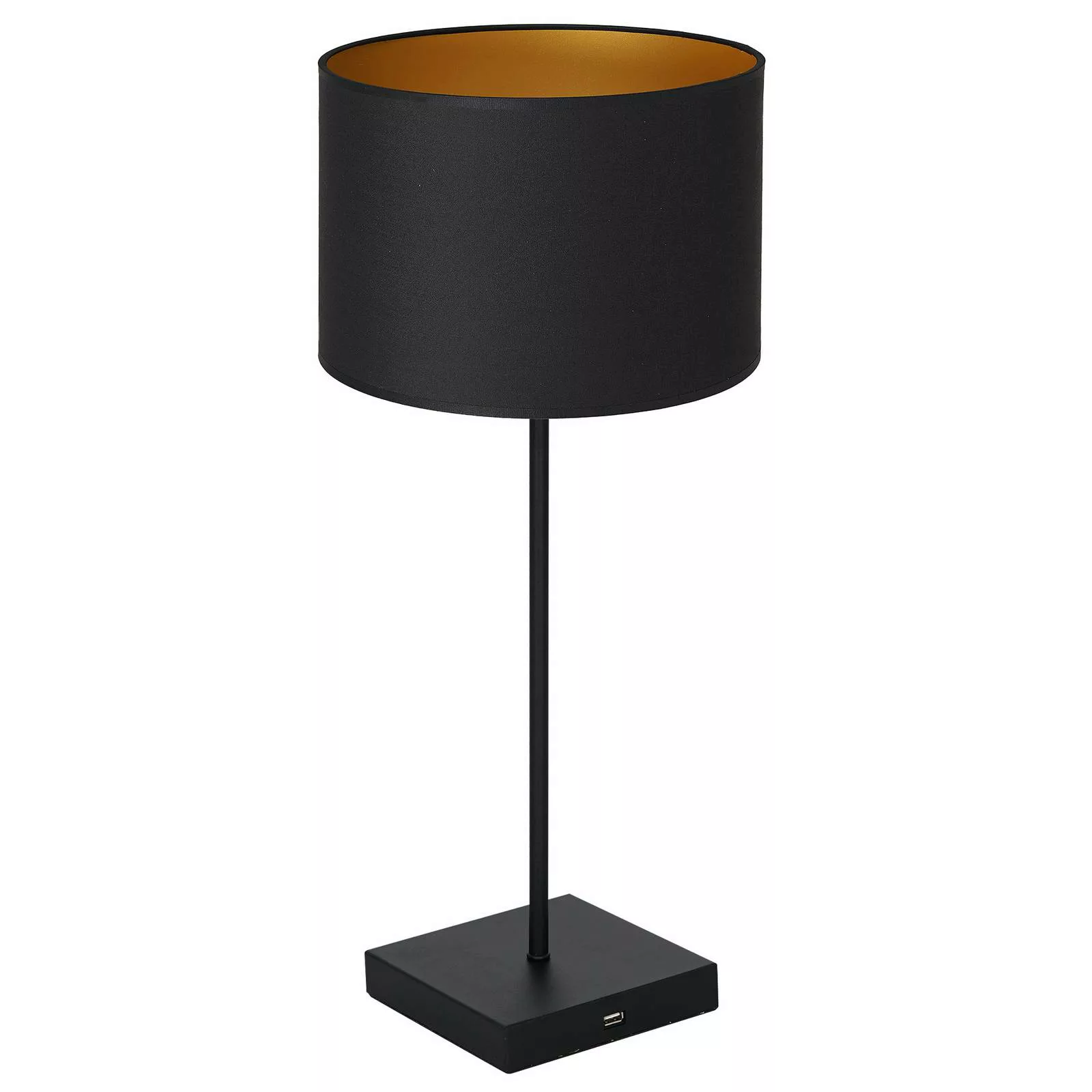 Tischlampe Table schwarz, Zylinder schwarz-gold günstig online kaufen