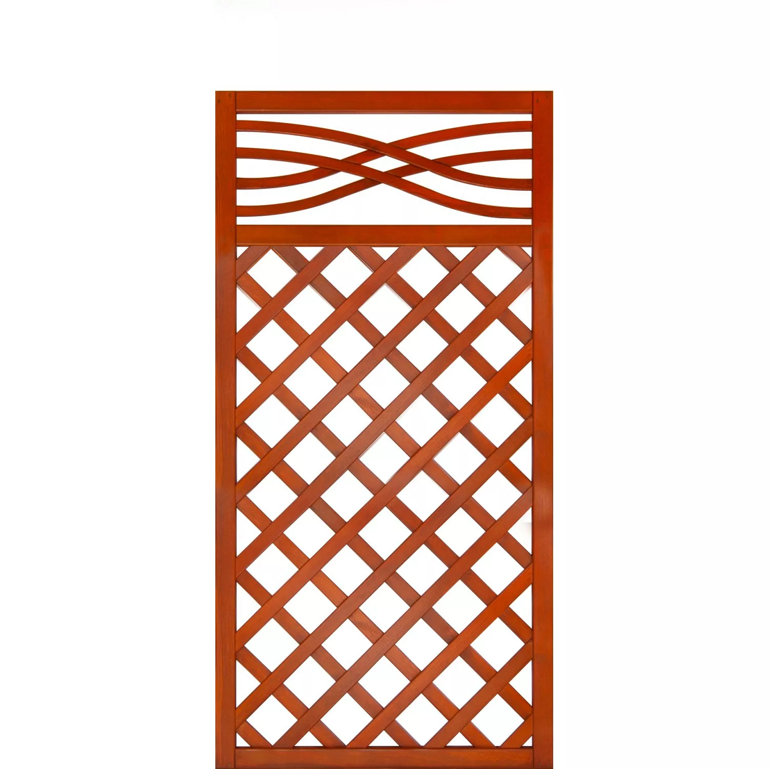 Andrewex Zaunelement Malaga mit Gitter 180 cm x 90 cm Teak FSC günstig online kaufen