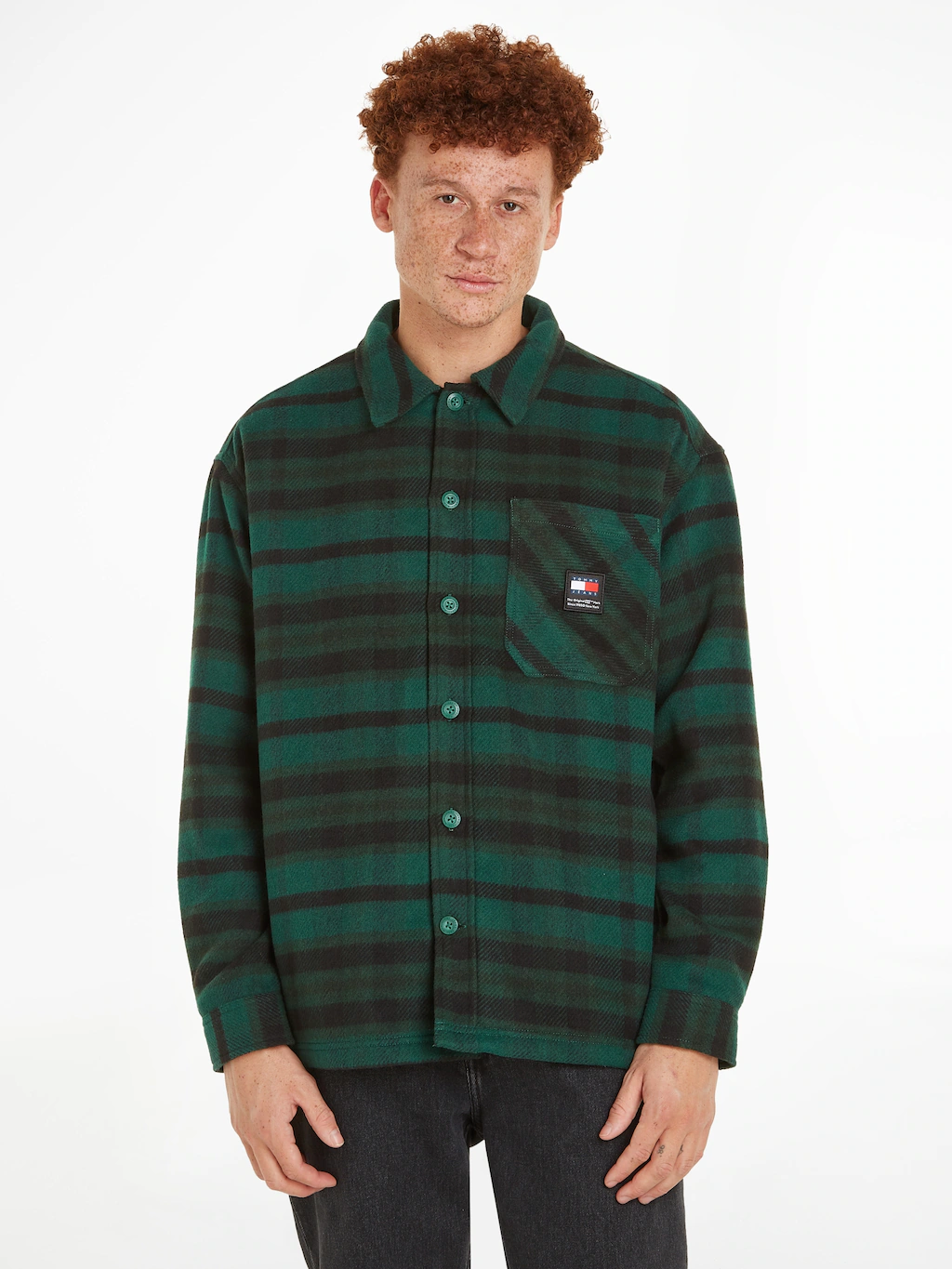 Tommy Jeans Fleecehemd "TJM FLEECE LINED CHECK SHIRT EXT", mit Streifenmust günstig online kaufen