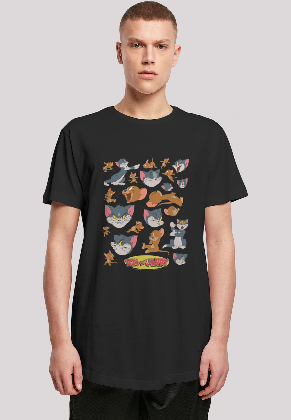 F4NT4STIC T-Shirt "Long Cut T-Shirt Tom and Jerry TV Serie Many Faces", Her günstig online kaufen