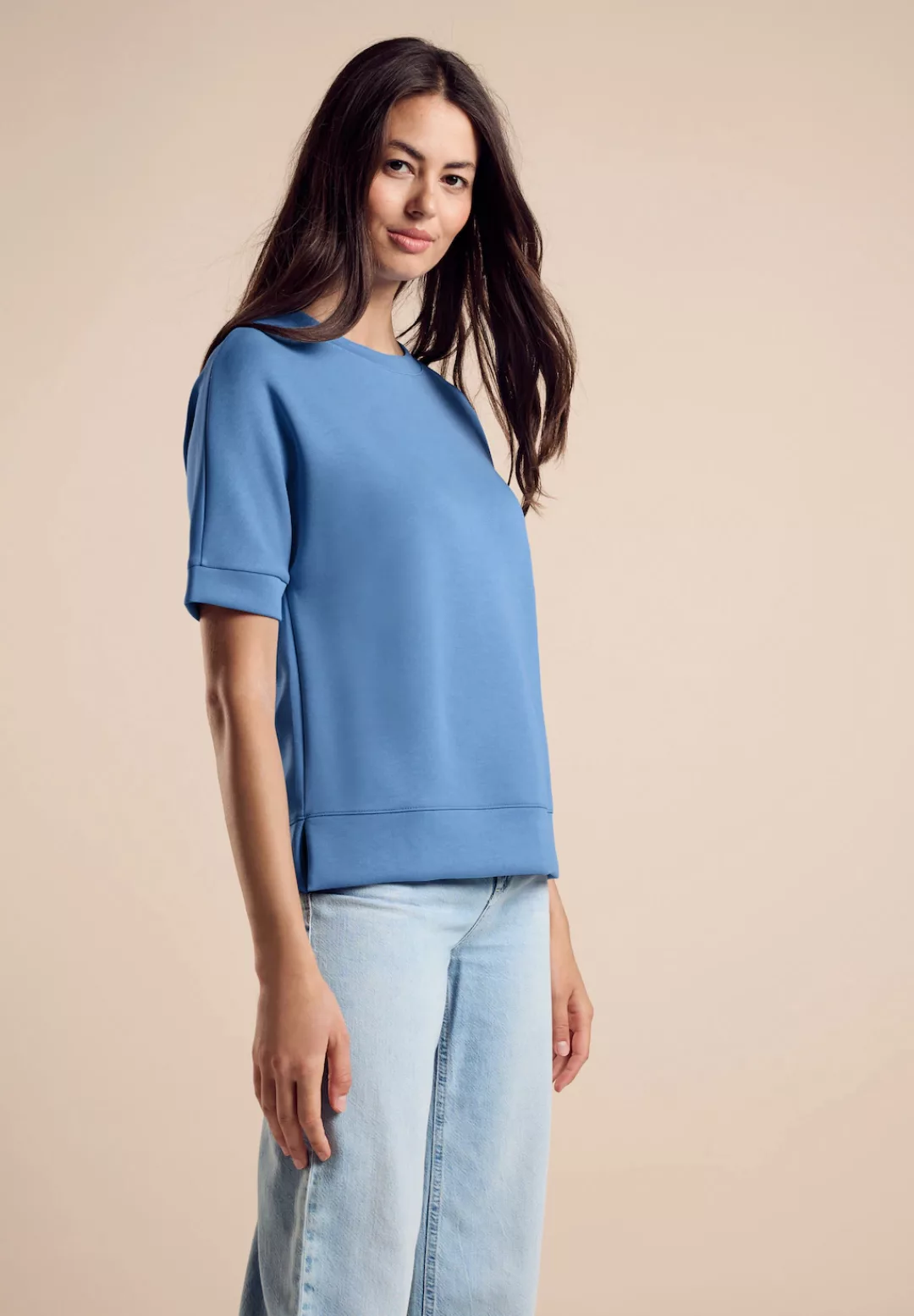 STREET ONE T-Shirt im Silk-Look, mit seidigem Glanz günstig online kaufen