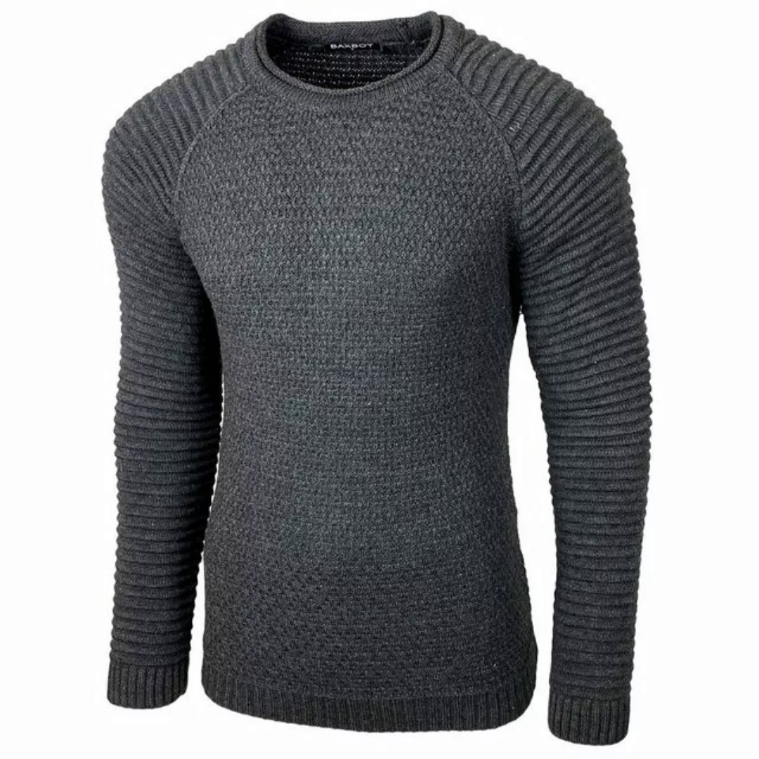 Baxboy Strickpullover Baxboy Strickpullover Herren Two Tone Rundhals Pullov günstig online kaufen