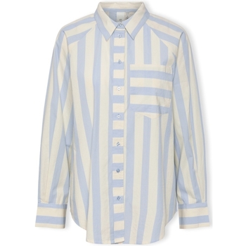 Y.a.s  Blusen YAS Noos Monday Shirt L/S - Whitecap Gray/Clear Sky günstig online kaufen
