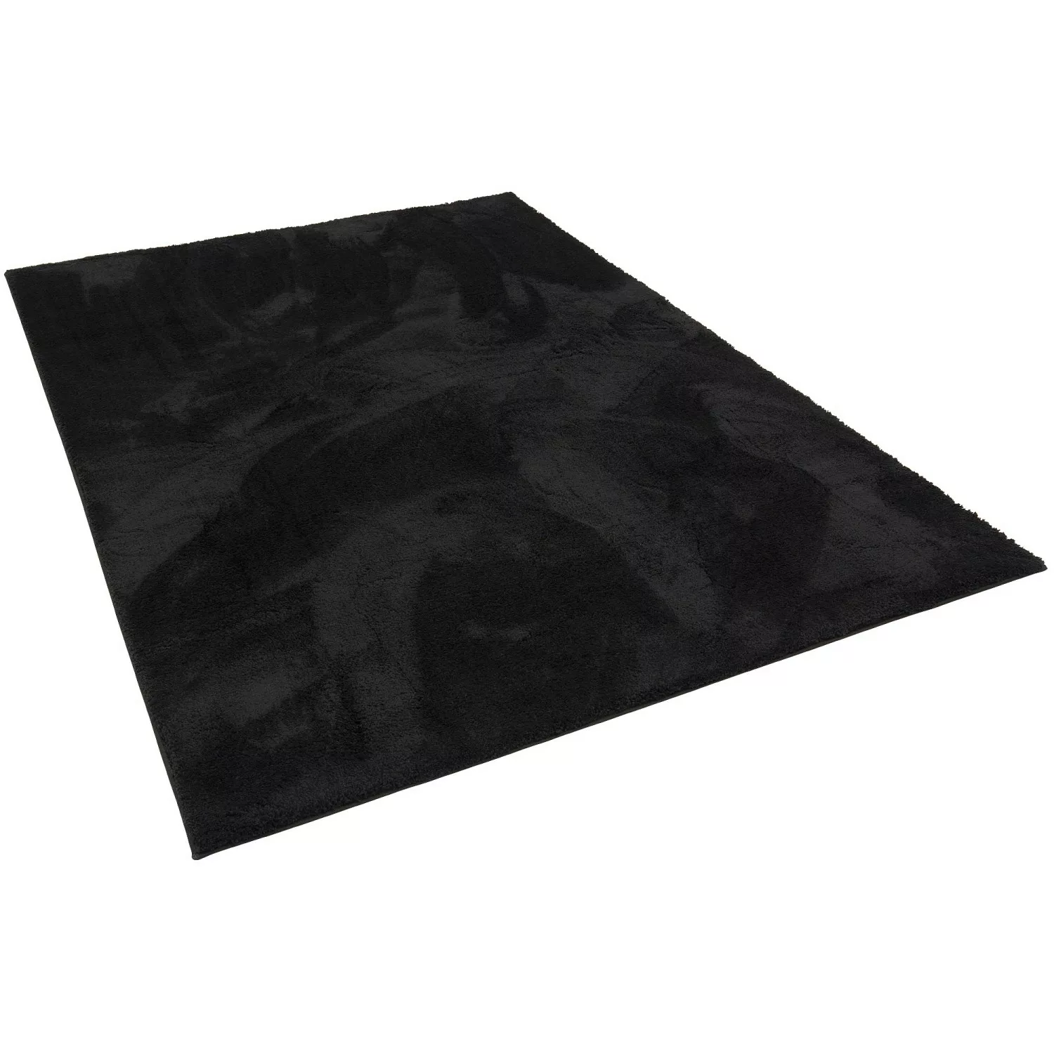 Pergamon Luxus Super Soft Hochflor Langflor Teppich Silky Schwarz 200x290cm günstig online kaufen