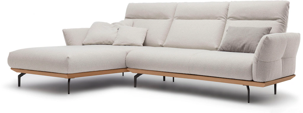 hülsta sofa Ecksofa "hs.460", Sockel in Eiche, Alugussfüße in umbragrau, Br günstig online kaufen