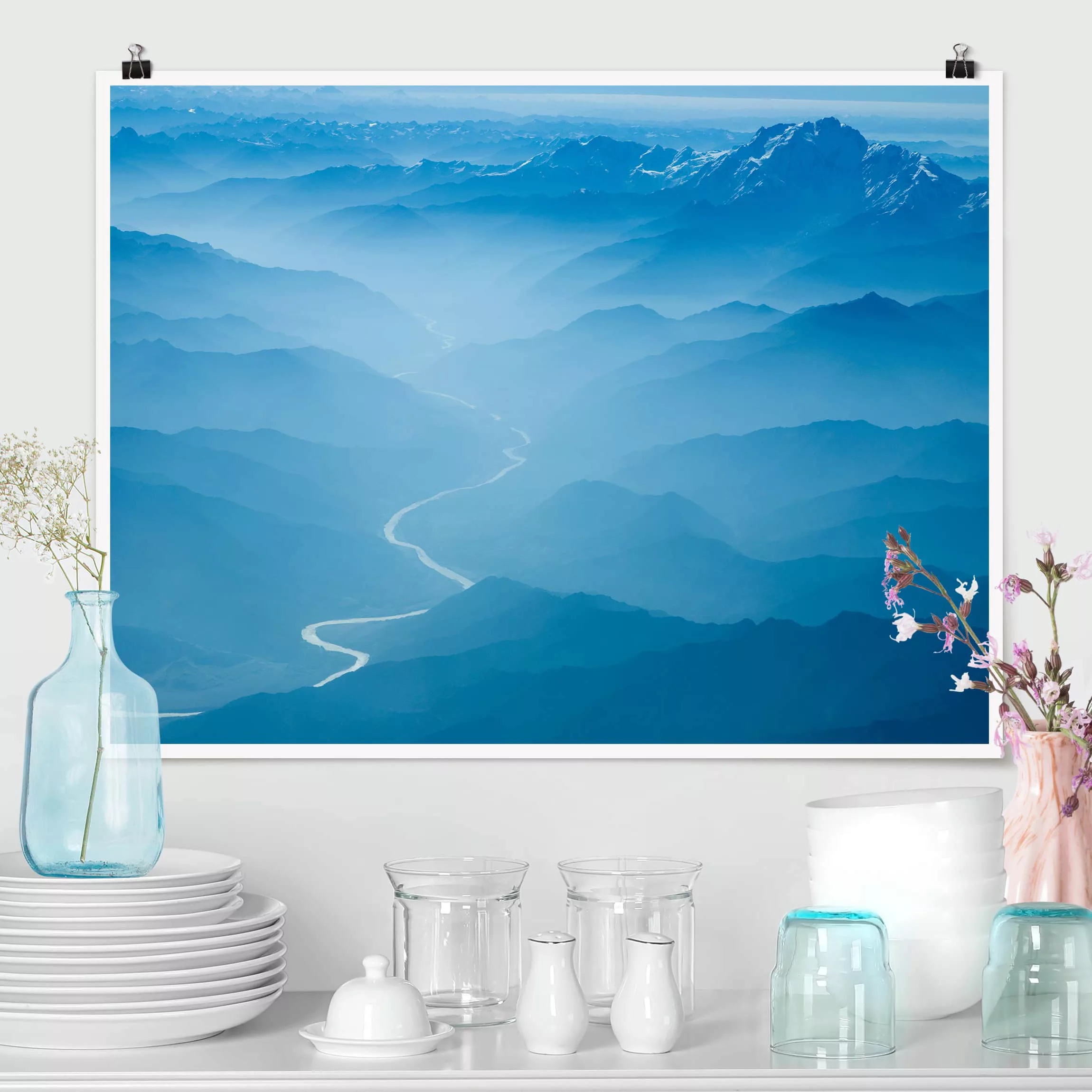 Poster Natur & Landschaft - Querformat Blick über den Himalaya günstig online kaufen