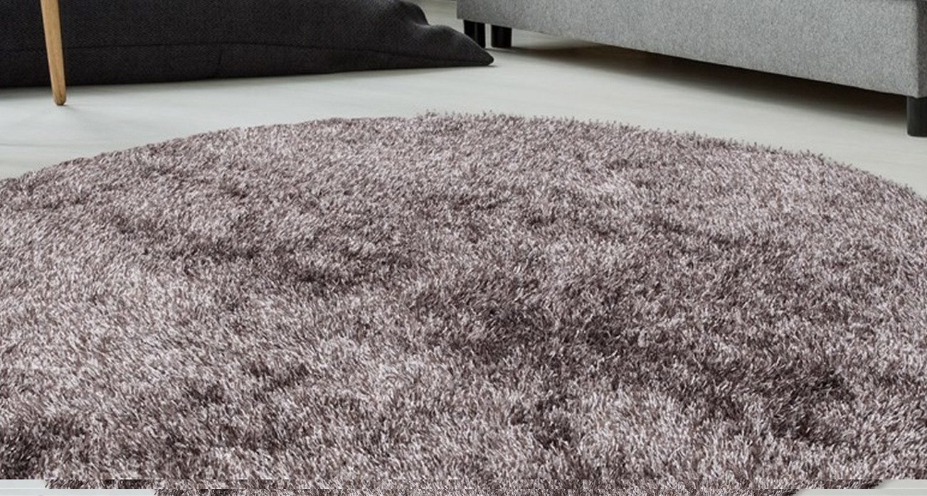 Bruno Banani Hochflor-Teppich »Alga«, rund, 40 mm Höhe, Uni-Farben, besonde günstig online kaufen