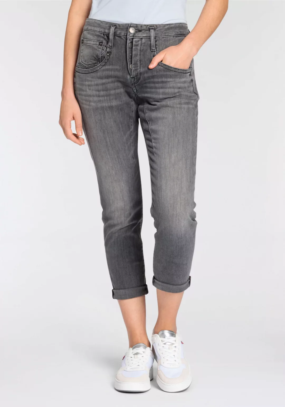 Herrlicher 5-Pocket-Jeans Shyra Cropped Denim Black Light günstig online kaufen