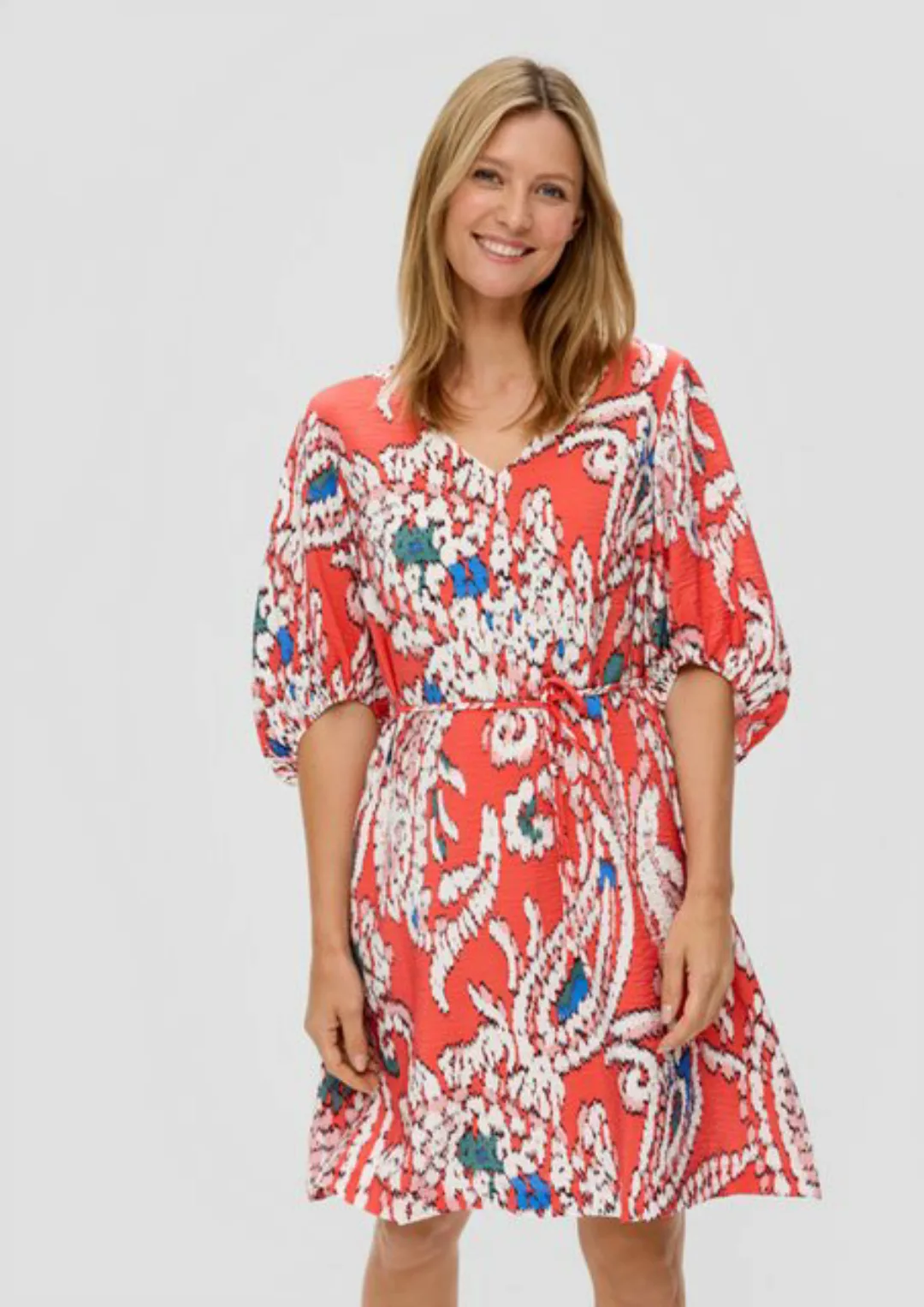 s.Oliver Minikleid Kurzes Kleid mit V-Ausschnitt günstig online kaufen