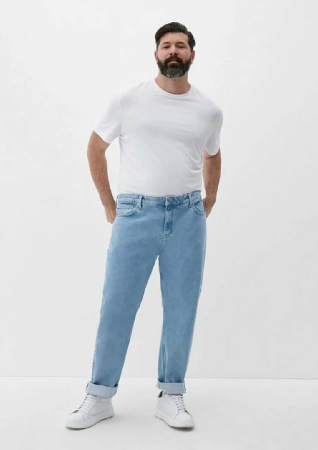 s.Oliver Stoffhose Jeans Casby / Relaxed Fit / Mid Rise / Straight Leg Lede günstig online kaufen