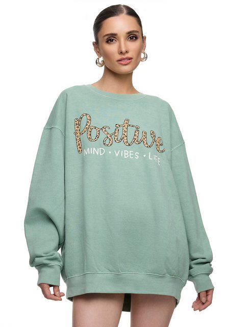 Worldclassca Sweatshirt Worldclassca Oversized Sweatshirt POSITIVE Print La günstig online kaufen