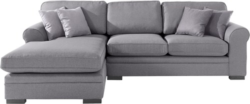 Home affaire Ecksofa "Broughton L-Form", weicher Sitzkomfort, incl. 4 Zierk günstig online kaufen