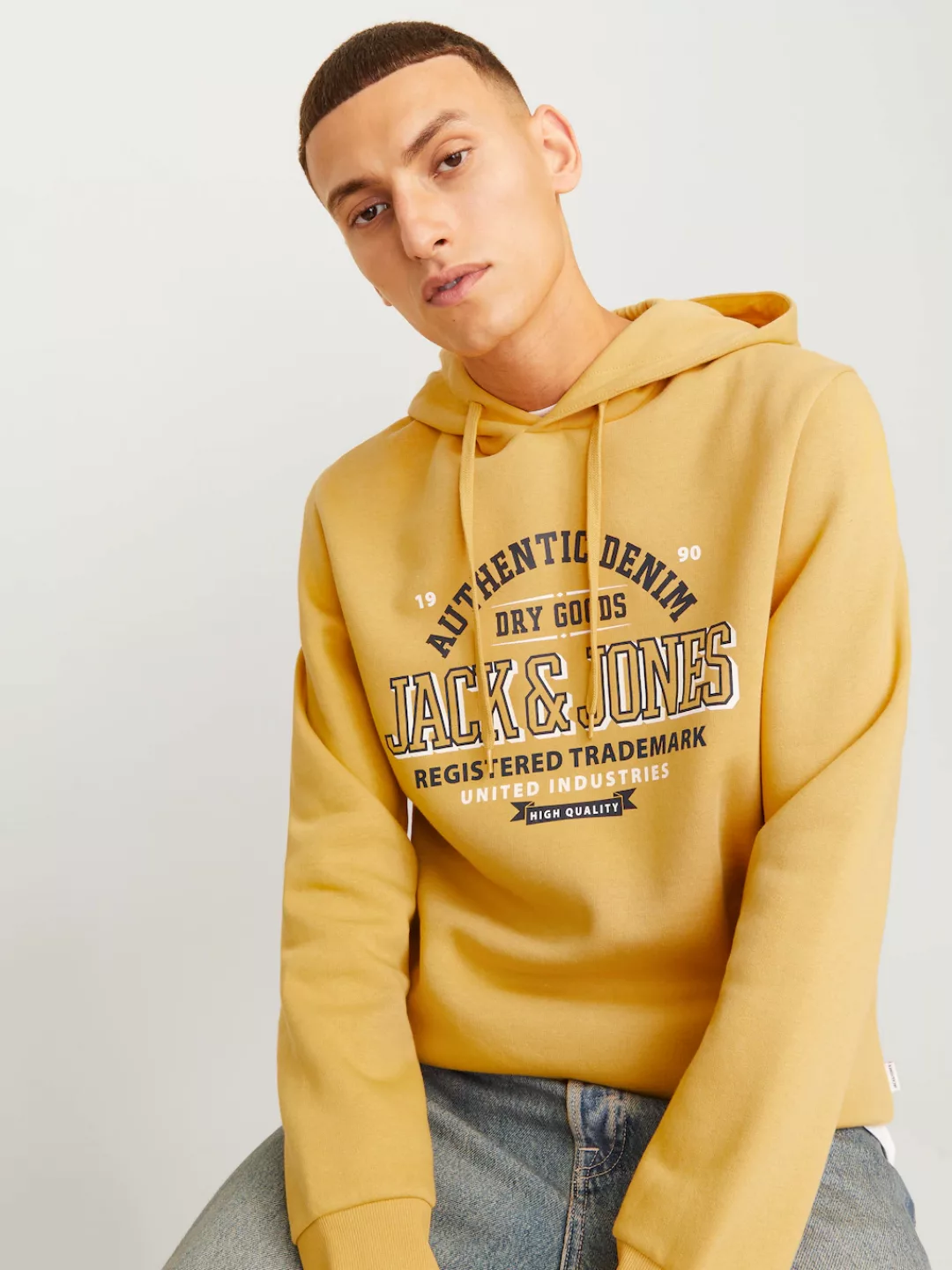 Jack & Jones Kapuzensweatshirt JJELOGO SWEAT HOOD 2 COL 24/25 NOOS mit Logo günstig online kaufen