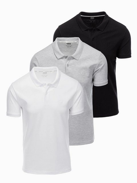 OMBRE Poloshirt BASIC Herren-Poloshirt 3er Set günstig online kaufen