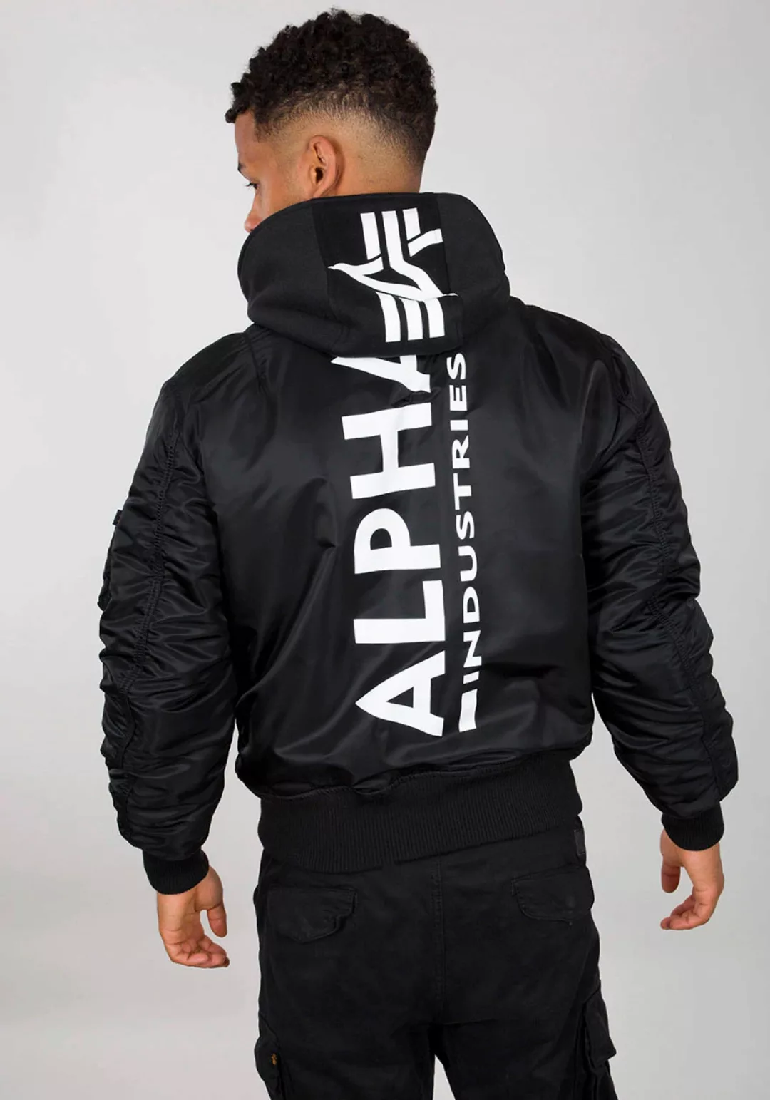 Alpha Industries Bomberjacke "MA-1 ZH Back Print", mit Kapuze günstig online kaufen