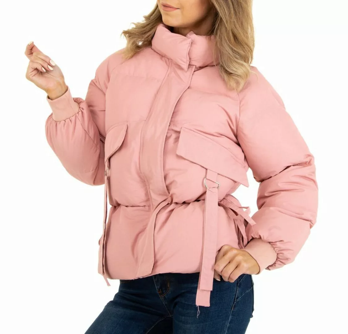 Ital-Design Winterjacke Damen Freizeit Gefüttert Winterjacke in Rosa günstig online kaufen