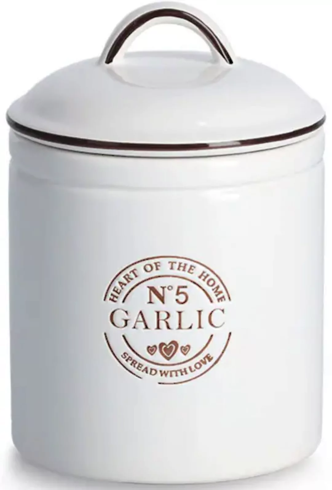 Zeller Vorratsdose Garlic weiß B/H: ca. 12x17,5 cm günstig online kaufen
