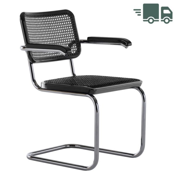 JS. THONET S 64 V SERIOUS 05 | Buche schwarz Hochglanzlack | Stahlrohr-Frei günstig online kaufen