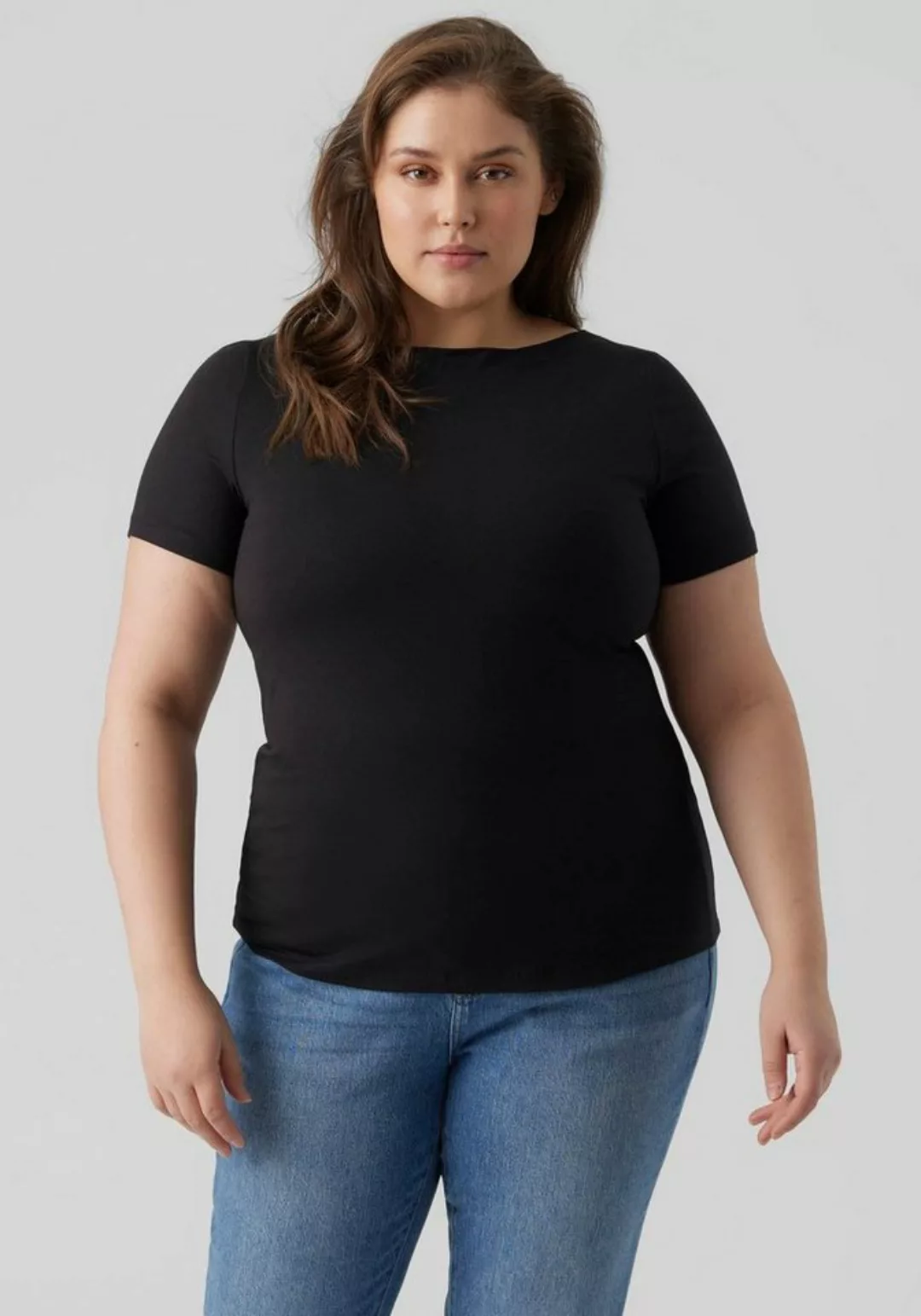 Vero Moda Curve T-Shirt VMVANDA aus weichem Baumwolle-/Modalmischgewebe günstig online kaufen