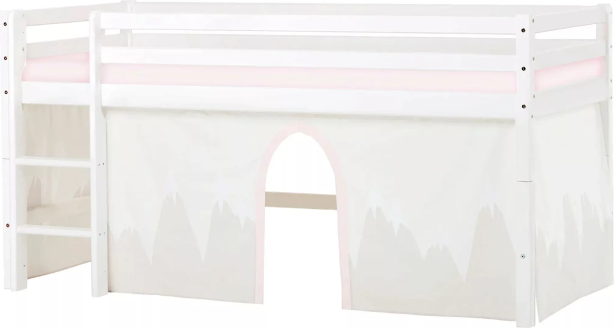 Hoppekids Hochbett «Winter Wonderland» (Set) 90x200, umbaubar mit Vorhang-S günstig online kaufen