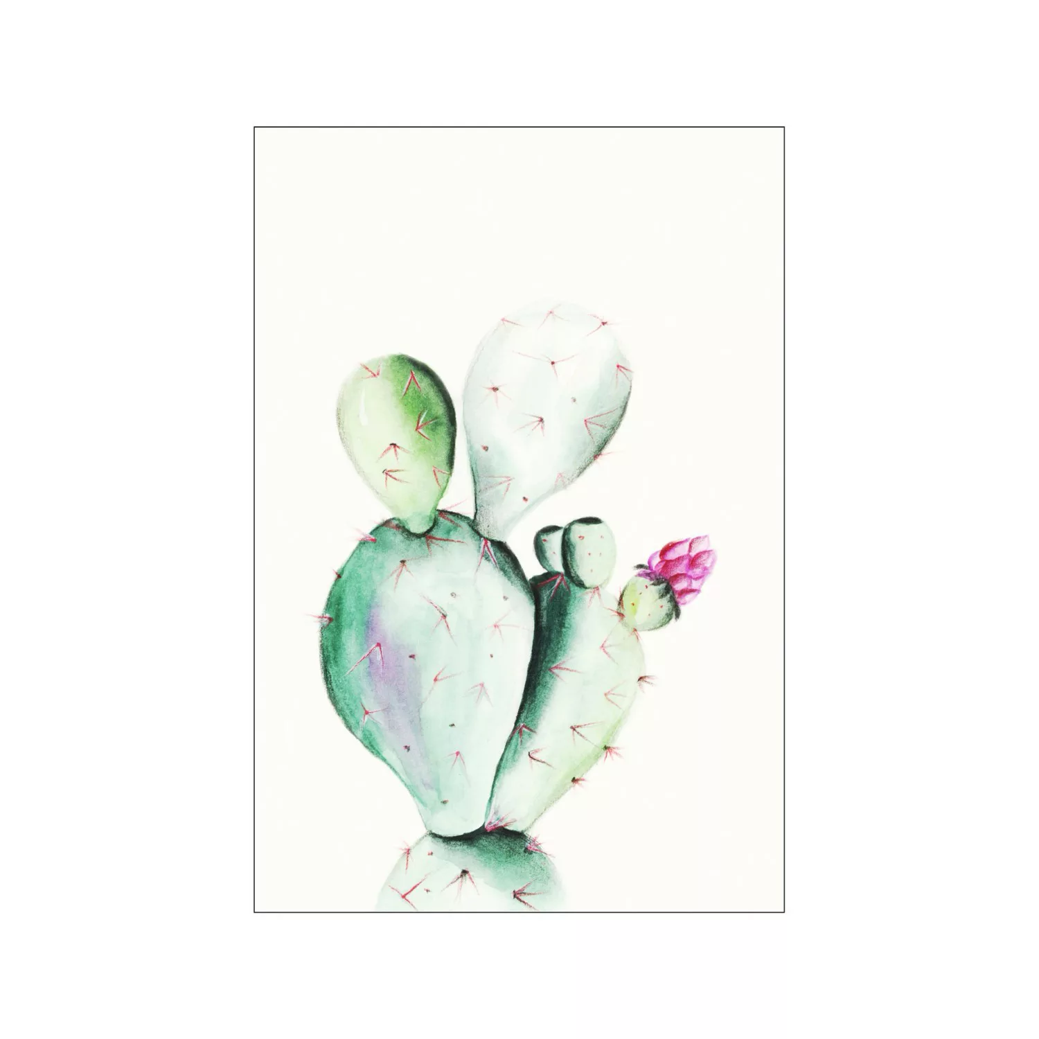 Komar Wandbild Prickly Pear Watercolor 30 cm x 40 cm günstig online kaufen
