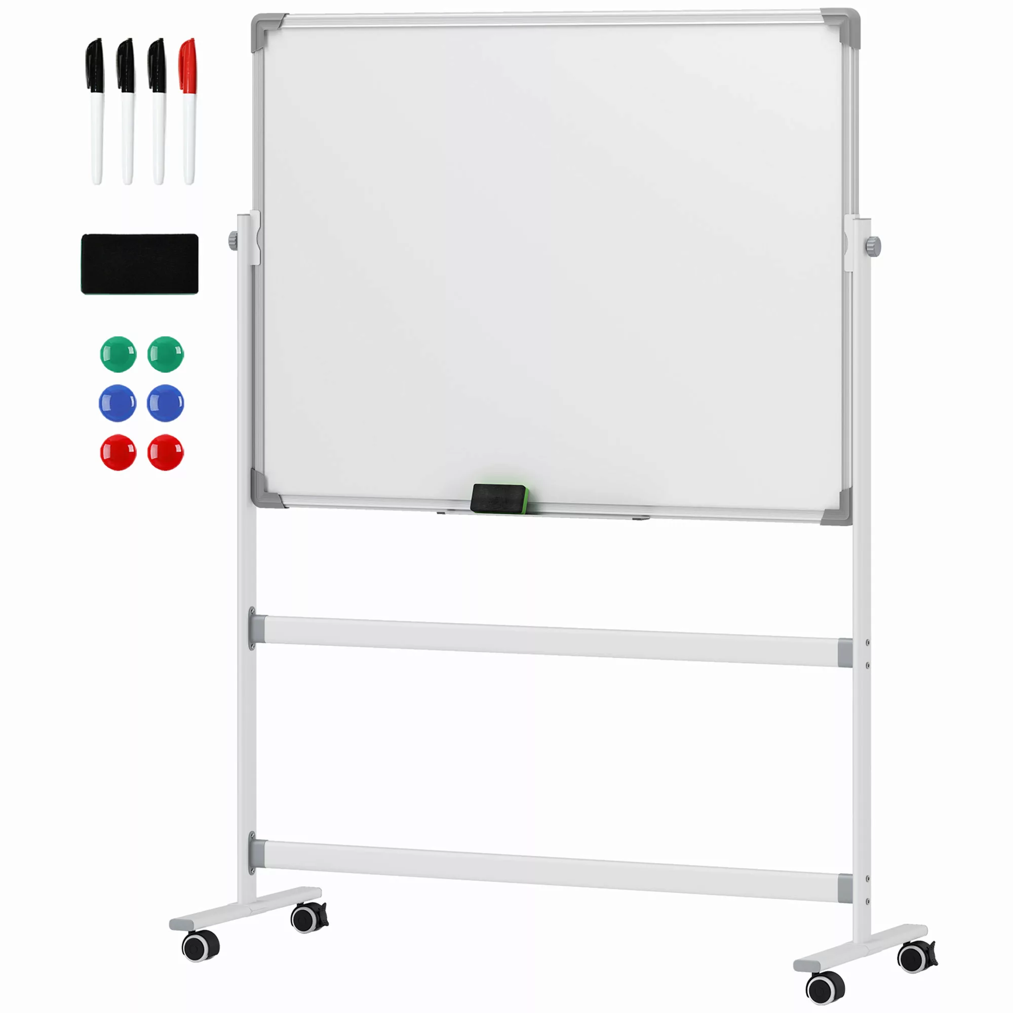 HOMCOM Magnetisches Whiteboard 120 x 90 cm Doppelseitiges Magnettafel mit S günstig online kaufen