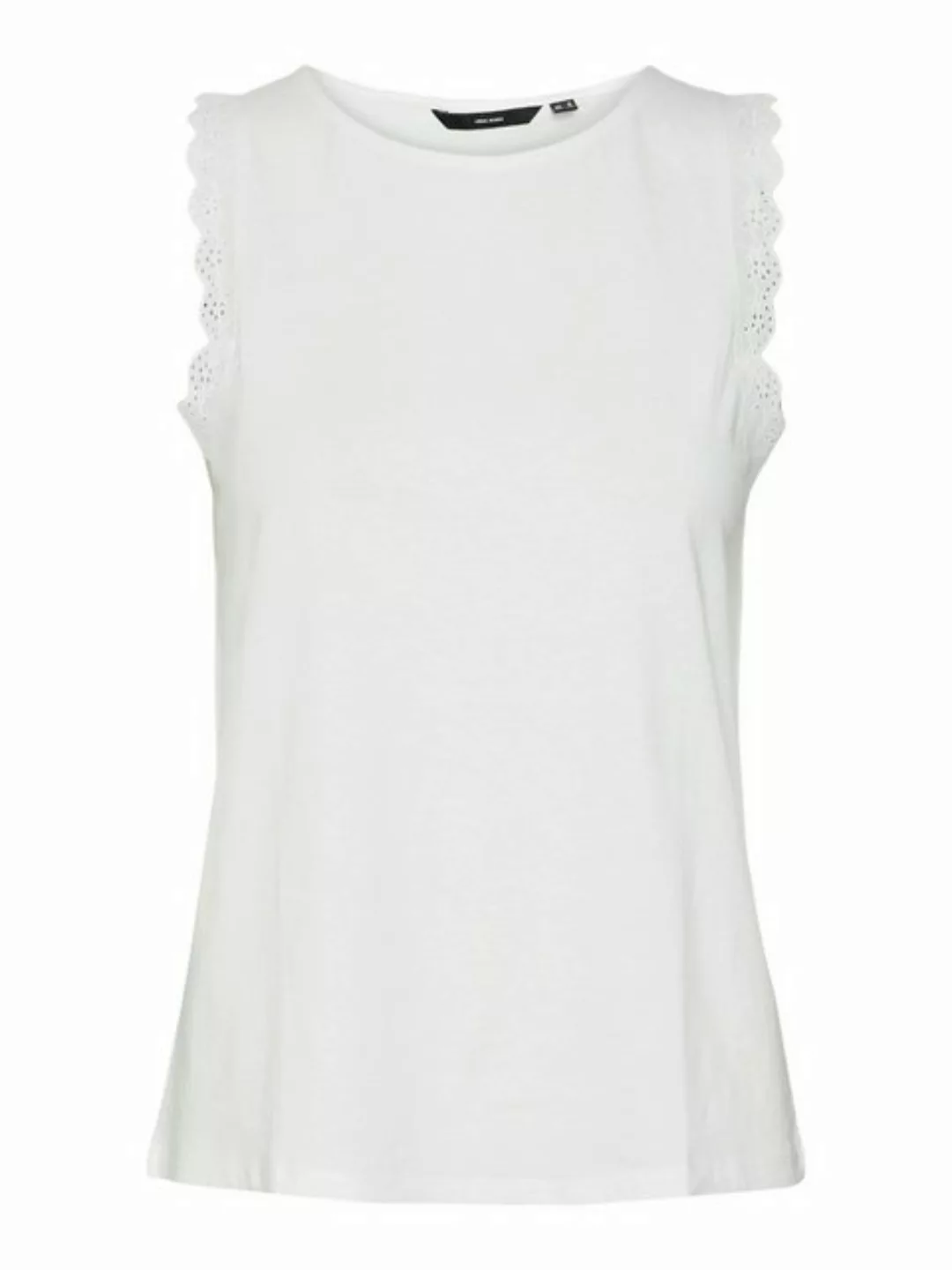 Vero Moda Shirttop VMHANNE SL LACE TOP JRS SPE GA mit Rüschenkante am Armau günstig online kaufen