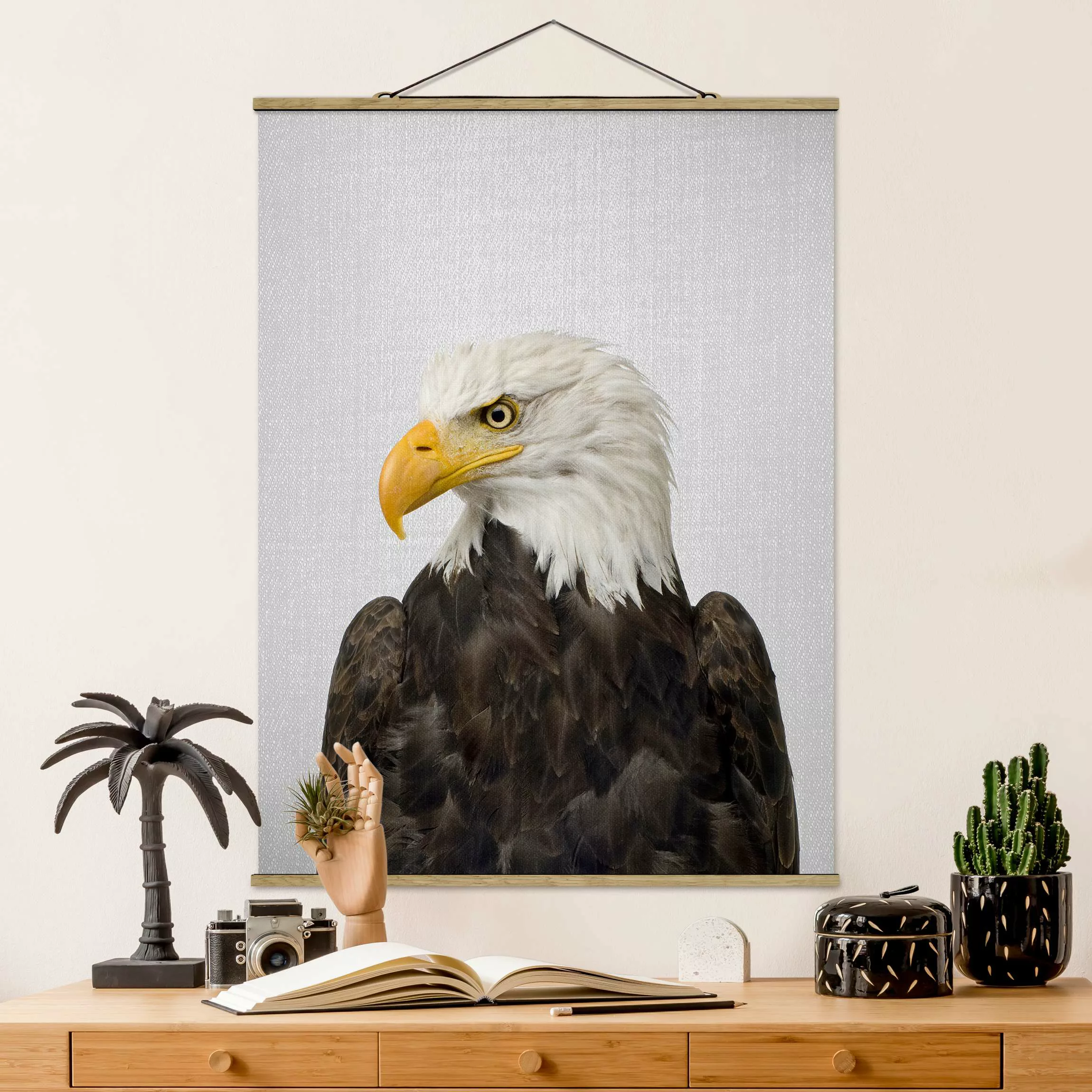 Stoffbild mit Posterleisten Seeadler Sokrates günstig online kaufen