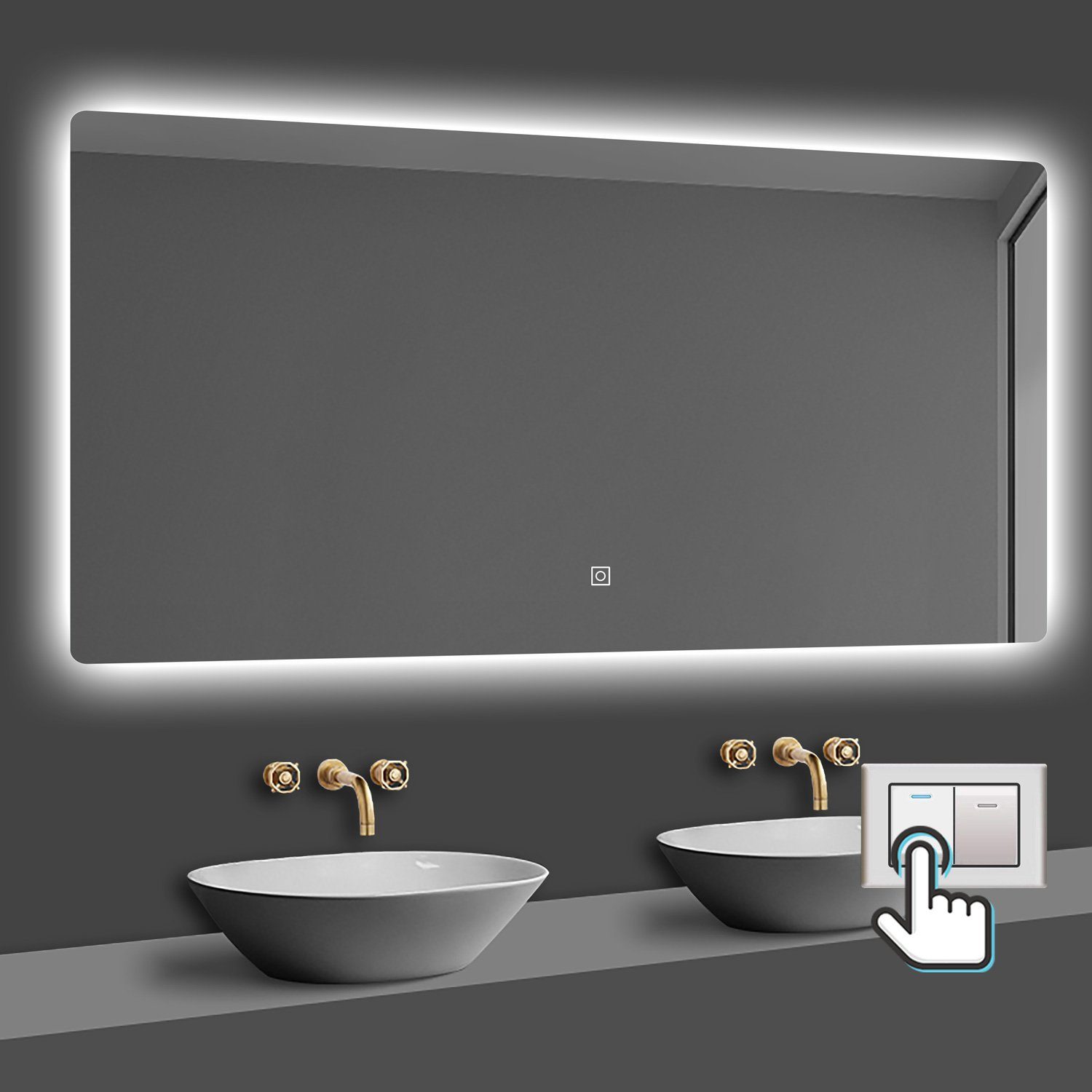 duschspa Badspiegel Spiegel mit LED Beleuchtung günstig online kaufen