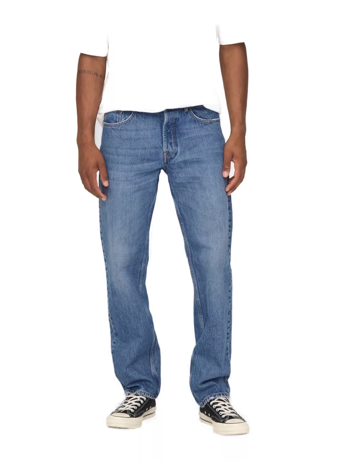 Only & Sons Herren Jeans ONSEDGE LOOSE 4939 - Relaxed Fit - Blau - Medium B günstig online kaufen