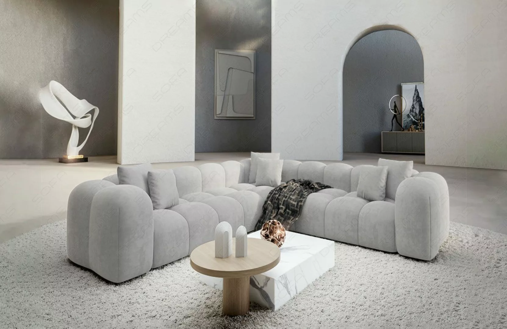 Sofa Dreams Ecksofa Design Stoff Samtstoff günstig online kaufen