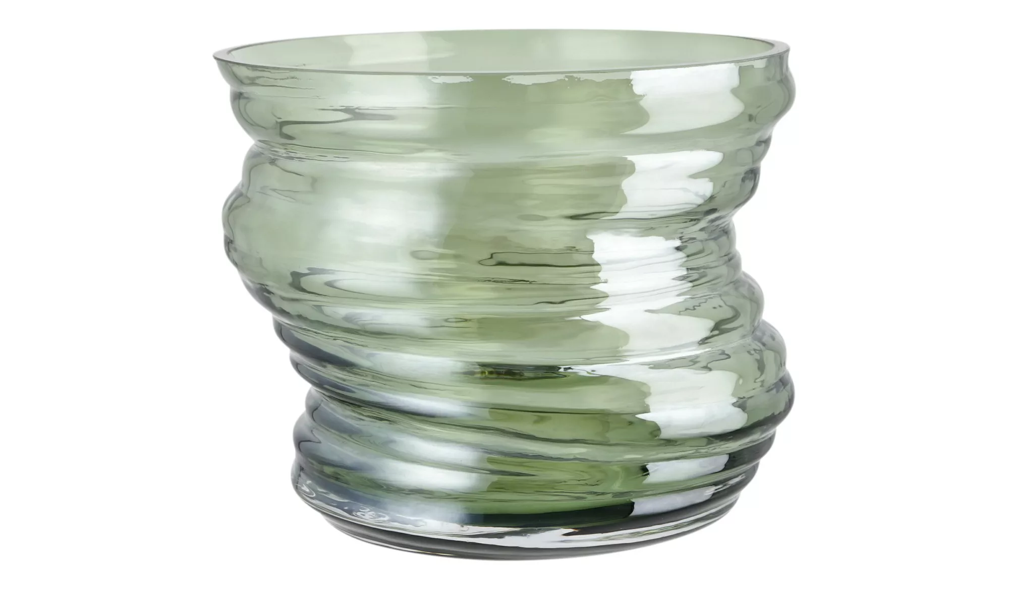 Vase - grün - Glas - 14 cm - Dekoration > Vasen - Möbel Kraft günstig online kaufen